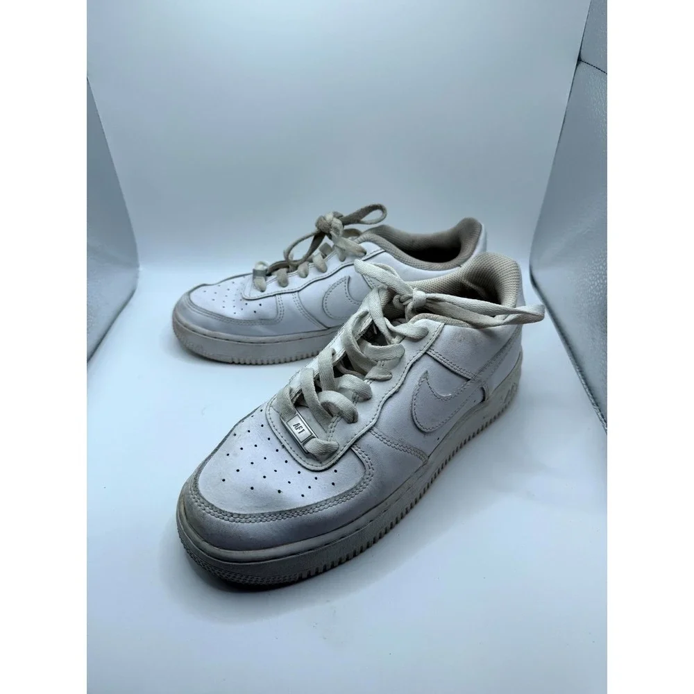 Nike Air Force 1 Low LE GS DH2920-111 Kid 6.5 Sneaker Triple White Leather Shoes